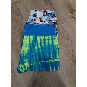 Workout Leggings Capris Bundle Fila Avia Tie Dye Activewear Gym Medium